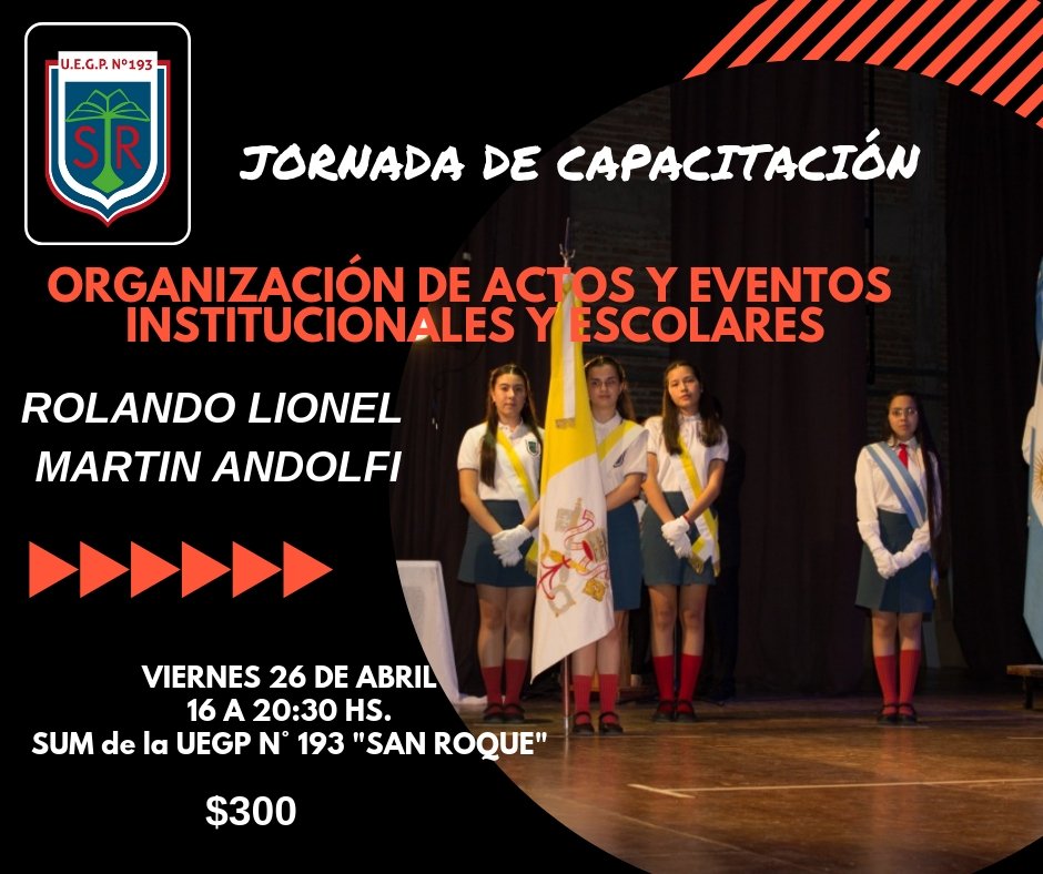 ORGANIZACION DE ACTOS Y EVENTOS INSTITUCIONALES Y ESCOLARES